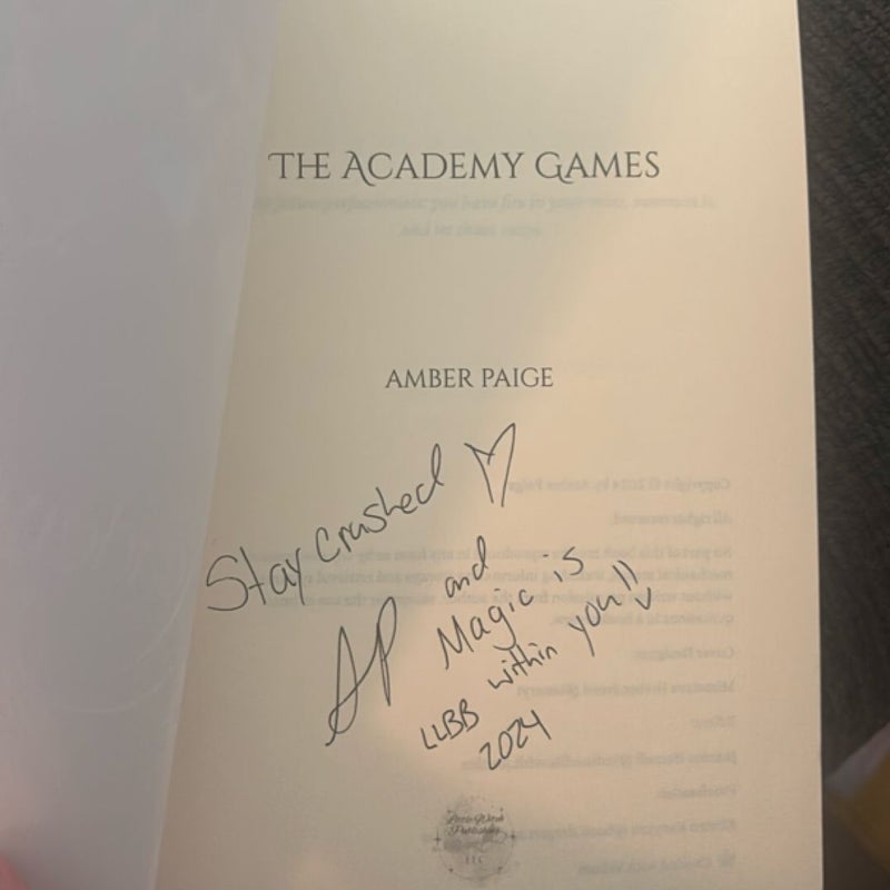 The Academy Games (signed) 