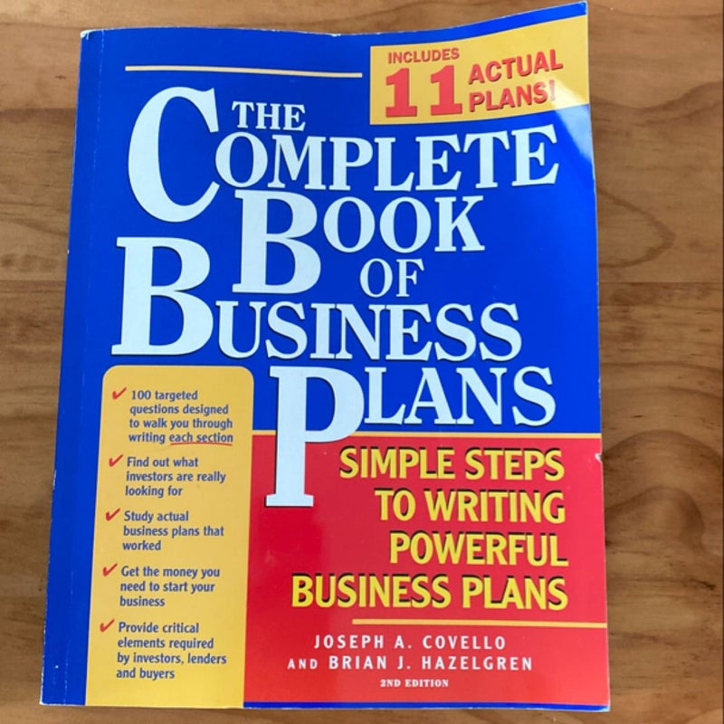 The Complete Book of Business Plans