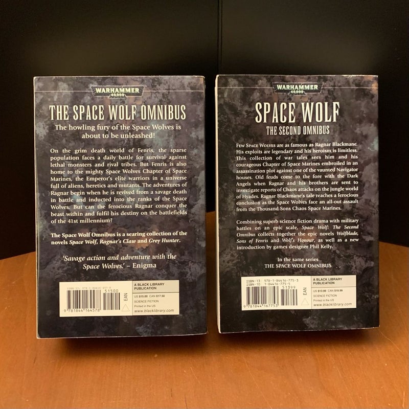 Warhammer 40k: The Space Wolf Omnibus & Second Omnibus: Space Wolf, Ragnar’s Claw, Grey Hunter, Wolfblade, Sons of Fenris, Wolf’s Honour