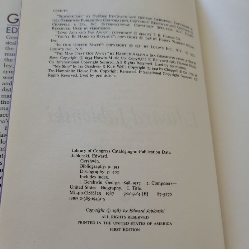 Gershwin (1987 First Edition)