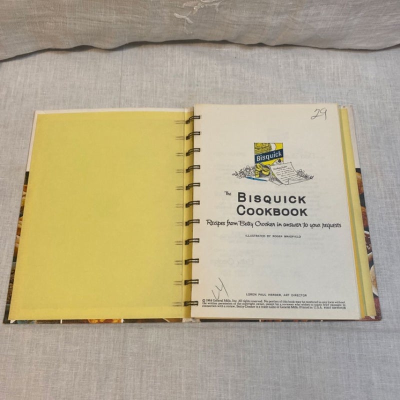 Vintage 1964 The Bisquick Cookbook from Betty Crocker Spiral Bound