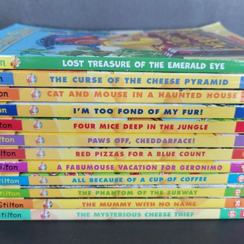 GERONIMO STILTON THEA STILTON DETECTIVE LOT OF 12 BOOKS SCHOLASTIC PAPERBACK 1ST EDITIONS