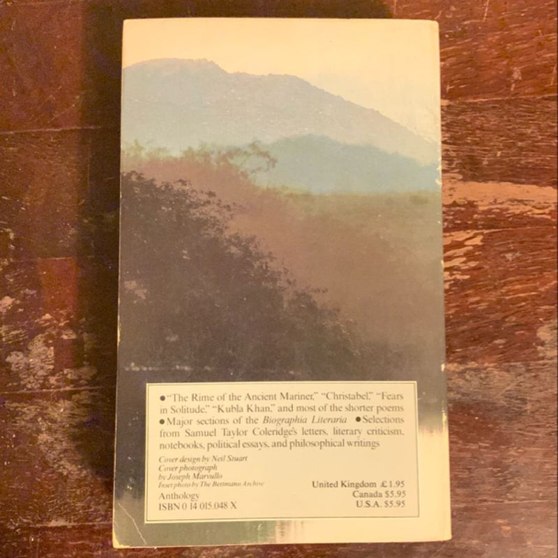 THE PORTABLE COLERIDGE- Viking Portable Library paperback