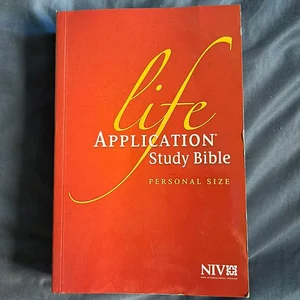 NIV Life Application Study Thumb Indexed Bible Red Letter Edition [Third Edition, Brown, Large Print]