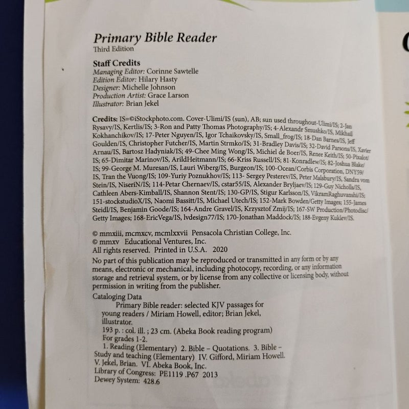 Primary Bible Reader
