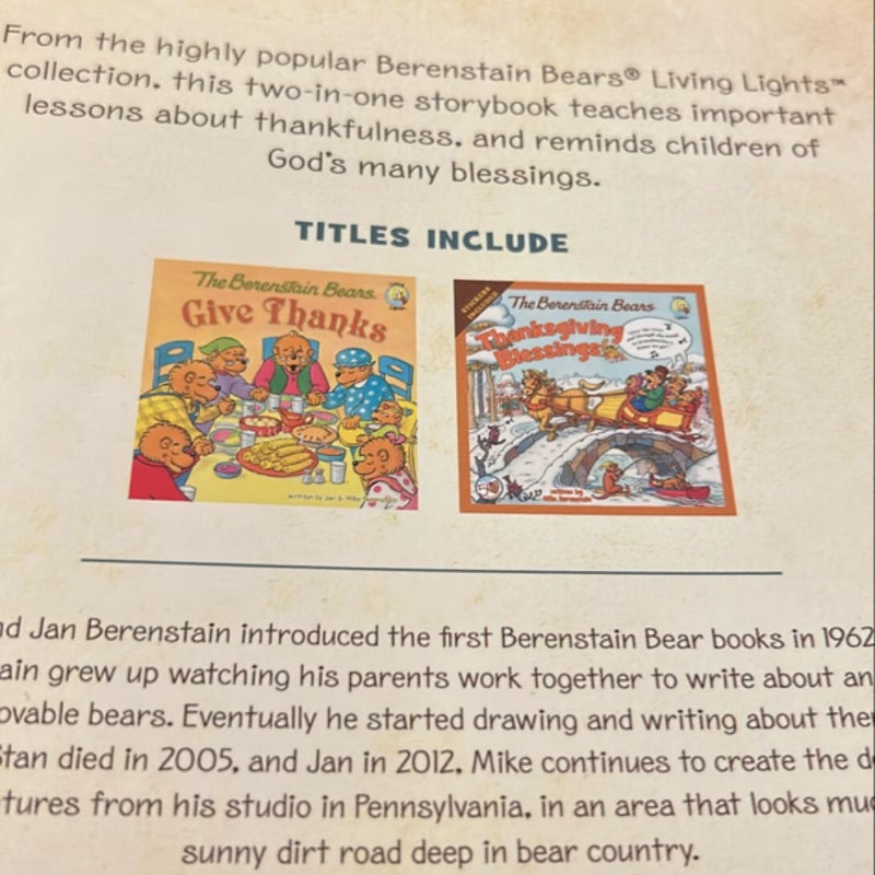 The Berenstein bears Thanksgiving stories collection book with stickers