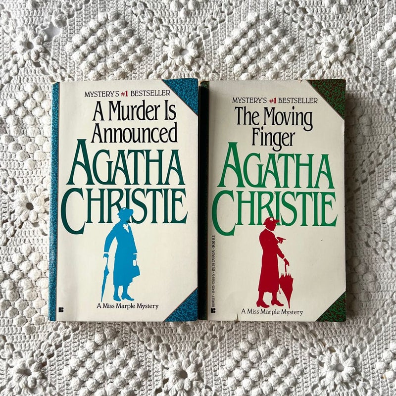 Agatha Christie BUNDLE A Murder Is Announced and The Moving Finger