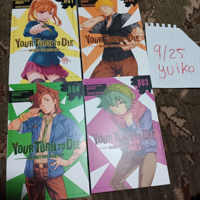 Your turn to die manga vol 1-4