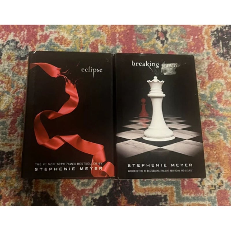 The Twilight Saga 1st Edition Hardcover Books - Eclipse and Breaking Dawn Part