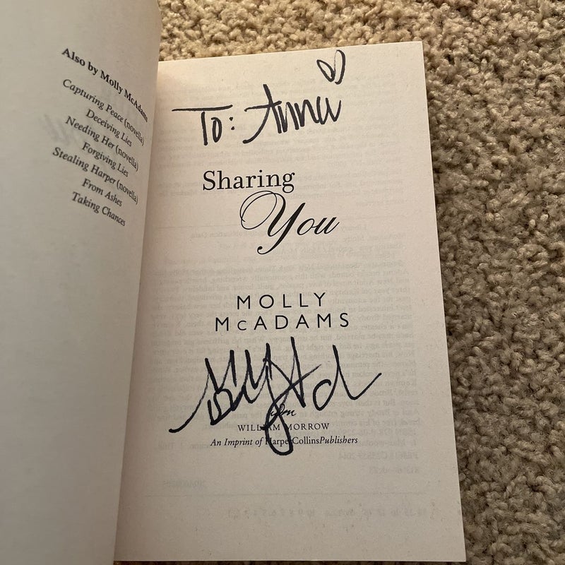 Sharing You (signed by the author)