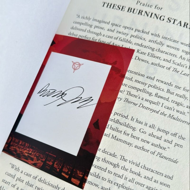 These Burning Stars (SIGNED BOOKPLATE)