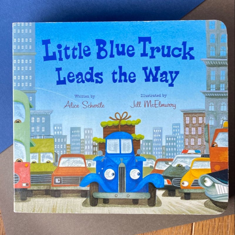 Little Blue Truck Leads the Way Board Book