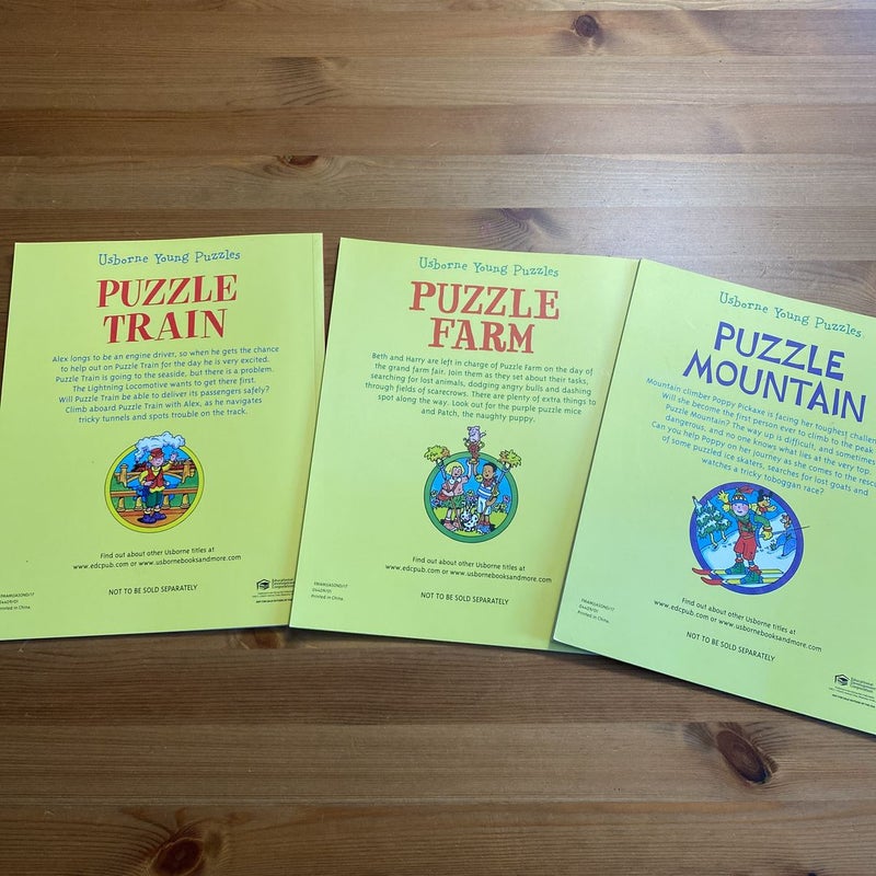 Usborne Young Puzzles Set of 3 Books