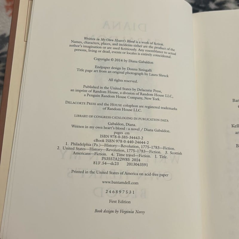 Written in My Own Heart's Blood *1st Edition 1st Printing*