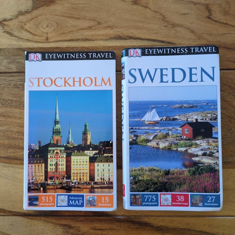 Lot of DK travel guides - Stockholm & Sweden