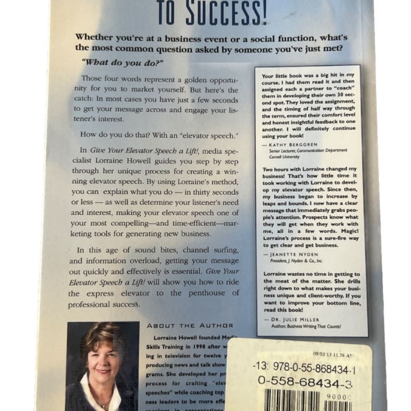 Give Your Elevator Speech a Lift!