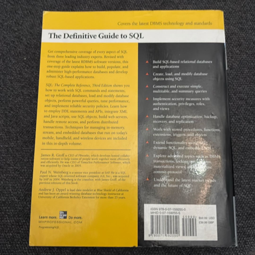SQL the Complete Reference, 3rd Edition by James R. Groff, Paul N ...