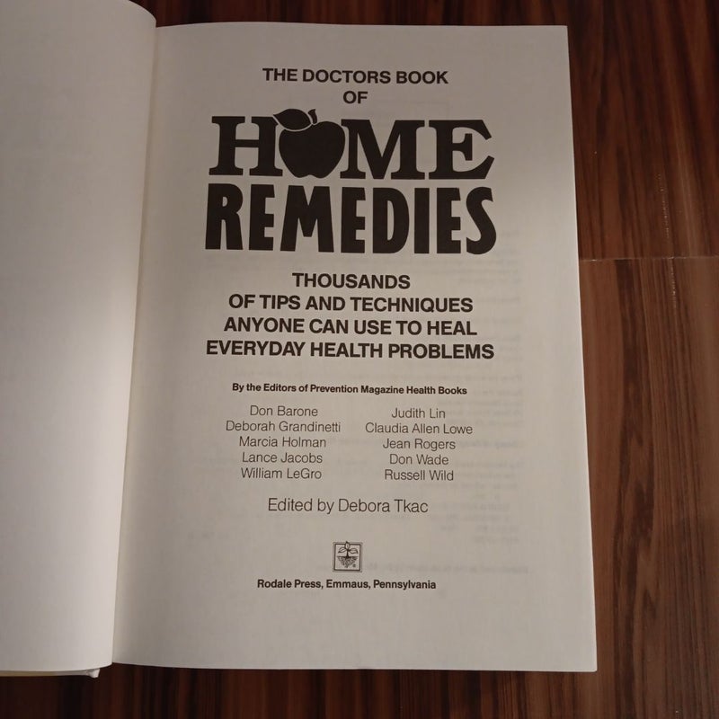 The Doctor's Book of Home Remedies