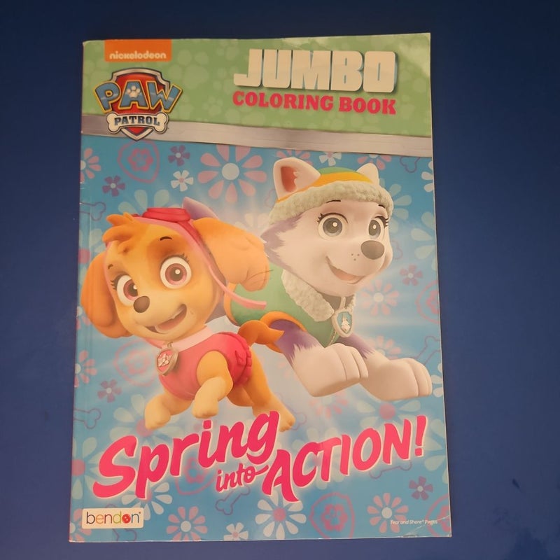nickelodeon PAW PATROL Jumbo Coloring Book "Spring Into Action"