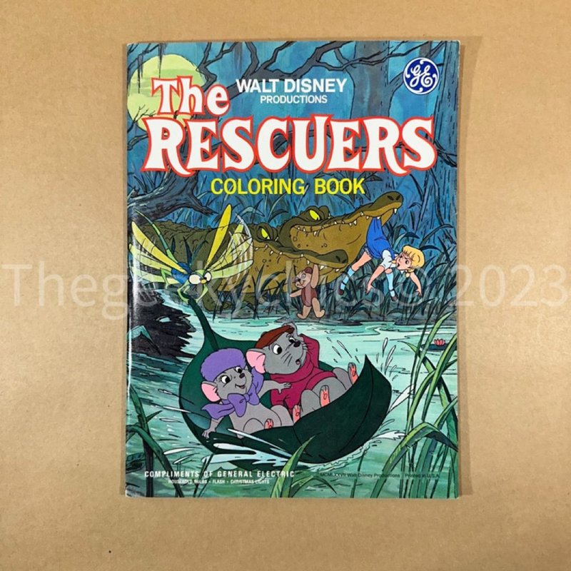 The Rescuers Coloring Book Walt Disney Productions 1987 GE Promo NEVER ...