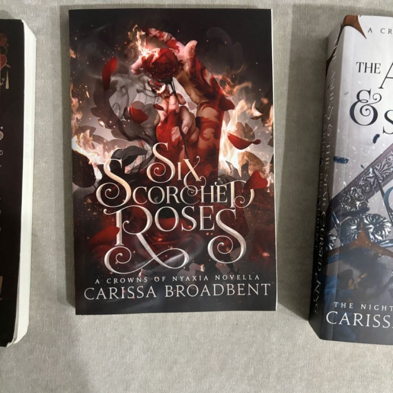 INDIE paperback lot (ashes and the star cursed king, six scorched roses, slaying the vampire conqueror)  