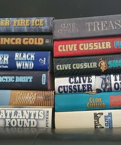Clive Cussler Lot of 12 Hardback Books with Dirk Pitt Al Giordino