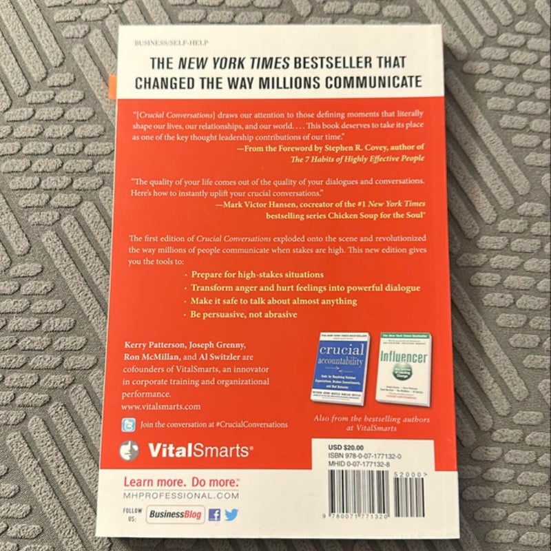 Crucial Conversations Tools for Talking When Stakes Are High, Second Edition