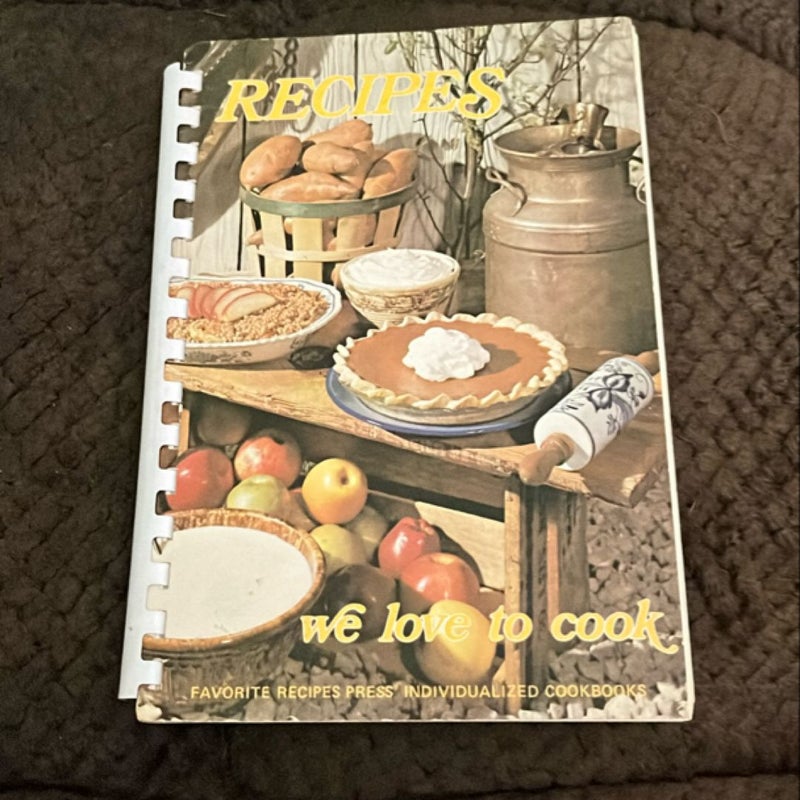 Recipes cookbook we love to cook new Albany Indiana 