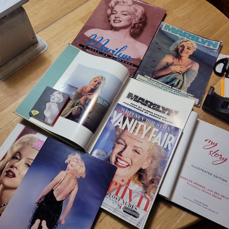 Huge Marilyn Monroe book collection. 8 total.