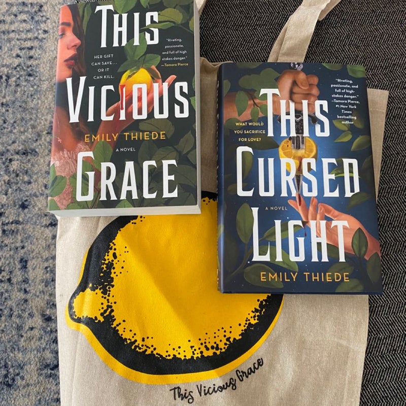 This Vicious Grace AND This Cursed Light BUNDLE with bag!