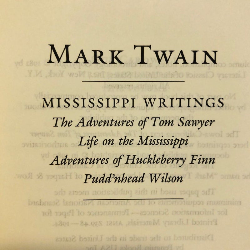 Mark Twain: Mississippi Writings (LOA #5)