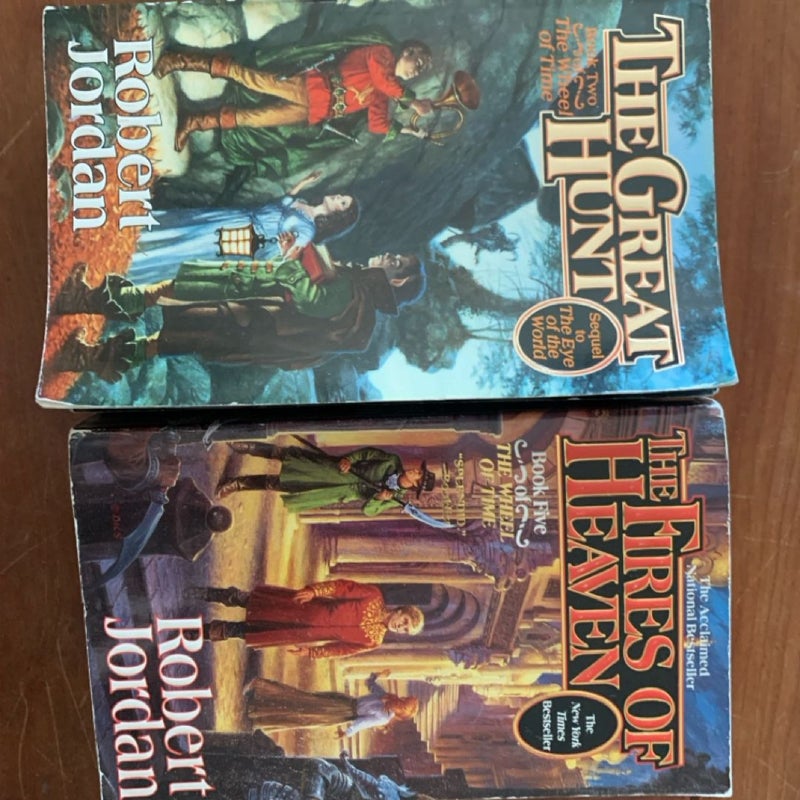 Wheel Of Time The Great Hunt + The Fires Of Midnight, Vintage Epic Fantasy