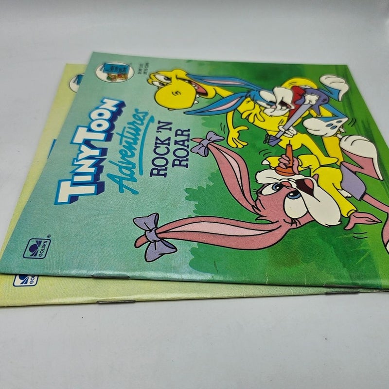 Tiny Toons Adventures Books Lot 2 Paperback  Hooray Hampton Rock Roar 1990