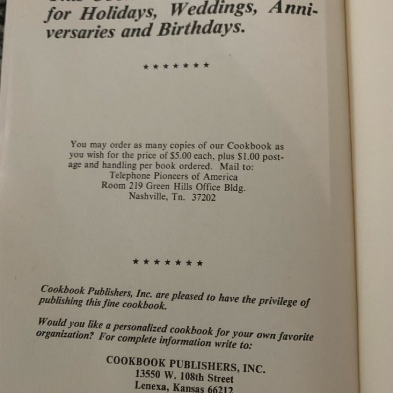 Dining With Pioneers Vintage Cookbook
