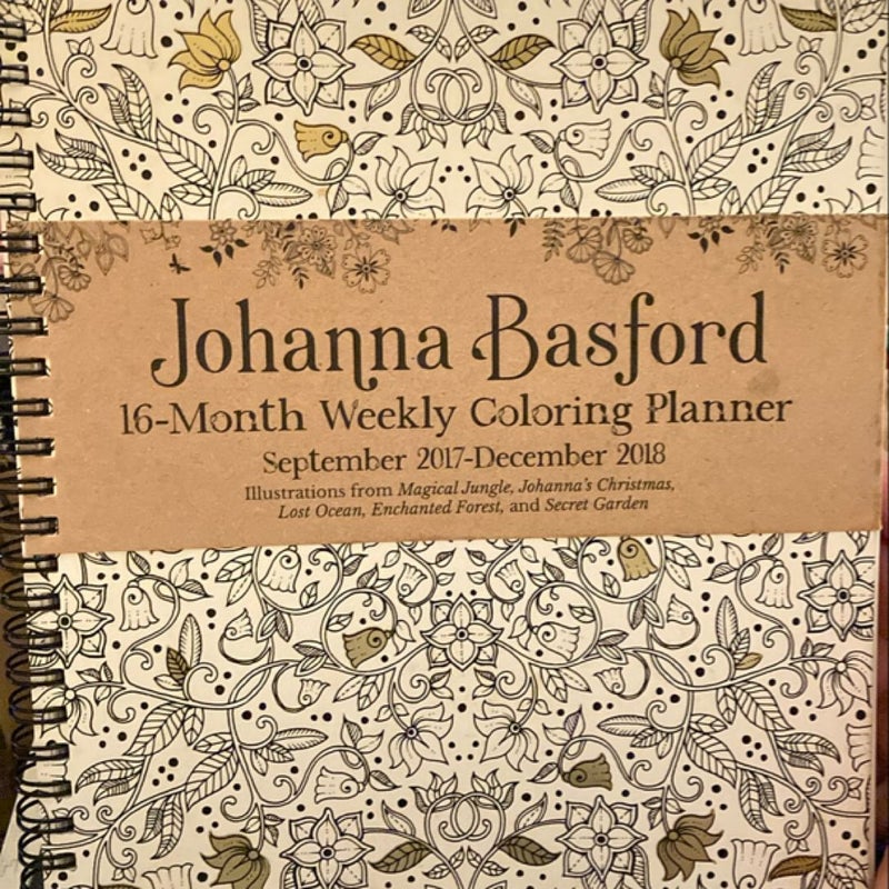 Johanna Basford 16-Month Weekly Coloring Planner