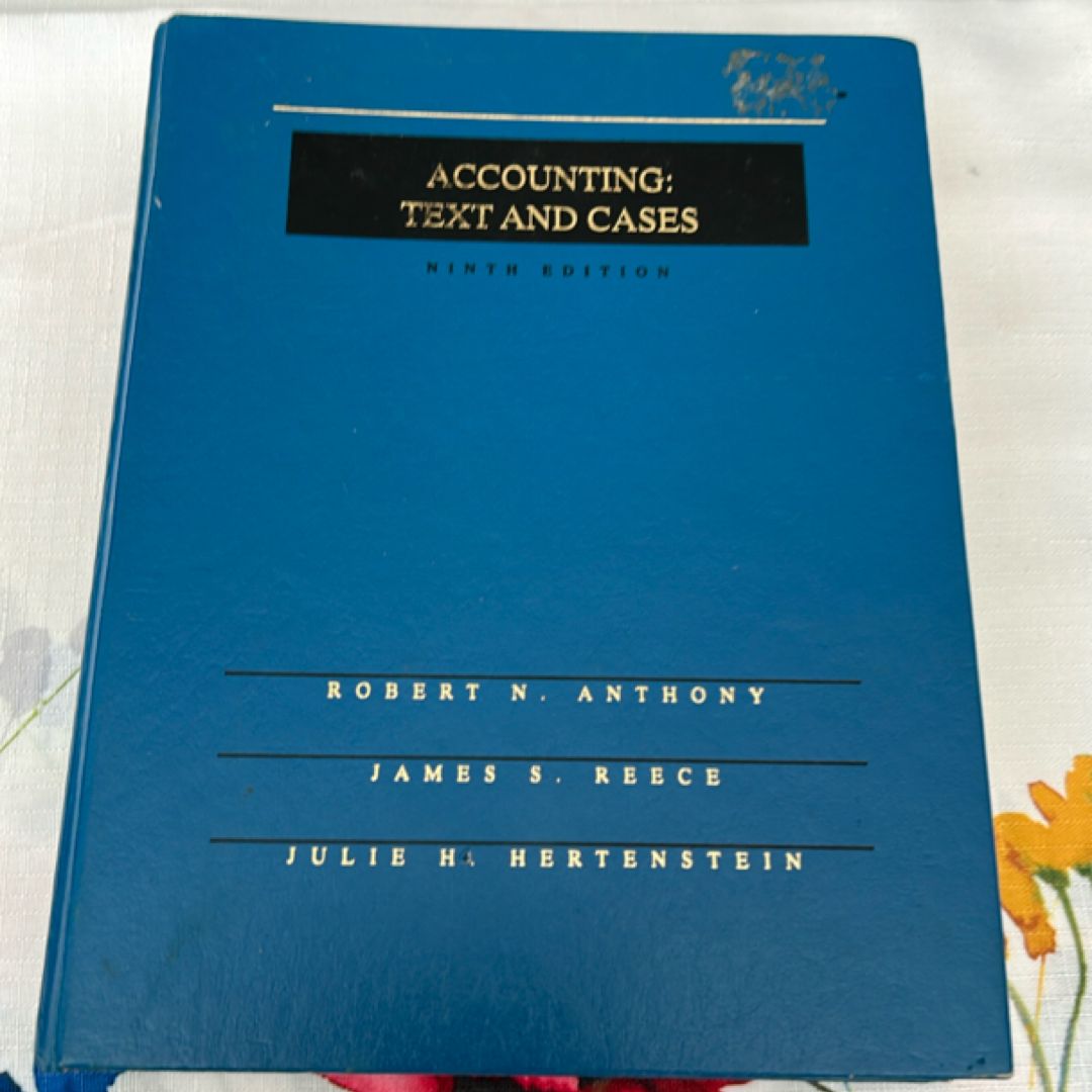 Accounting, Text and Cases