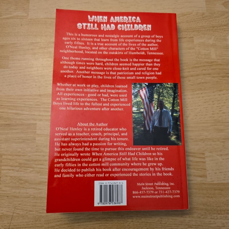 When America Still Had Children - signed edition