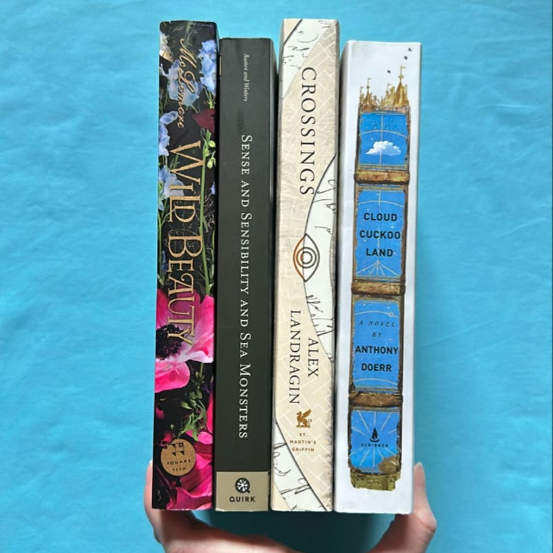 **Mixed Fiction Bundle** Wild Beauty, Sense and Sensibility and Sea Monsters, Crossings & Cloud Cuckoo Land