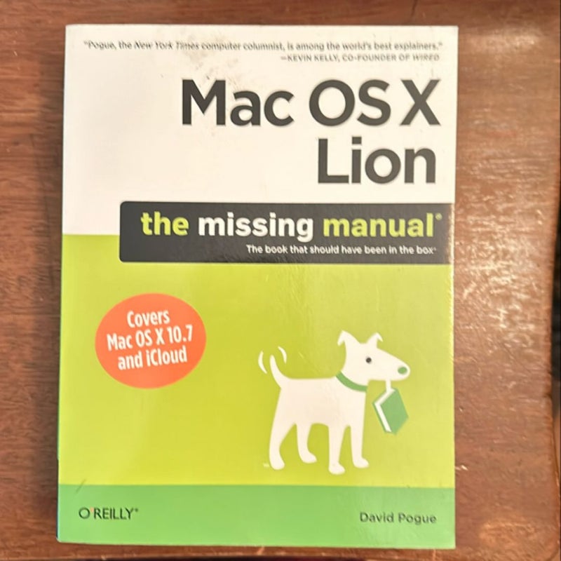 Mac OS X Lion: the Missing Manual