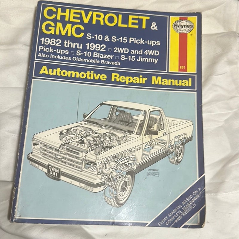 Chevrolet GMC Haynes Repair Manual 1982-1992 GMC S-10 S-15 Truck Service
