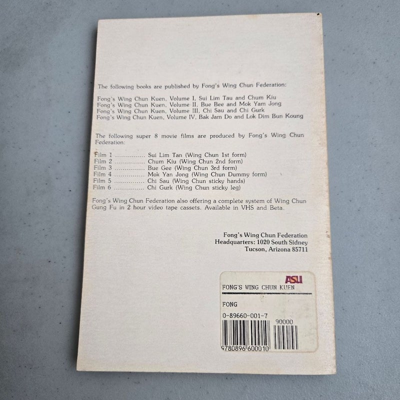 Fong's Wing Chun Kuen 1982 Vol. I Siu Lim Tao Chum Kiu Martial Arts Kung Fu
