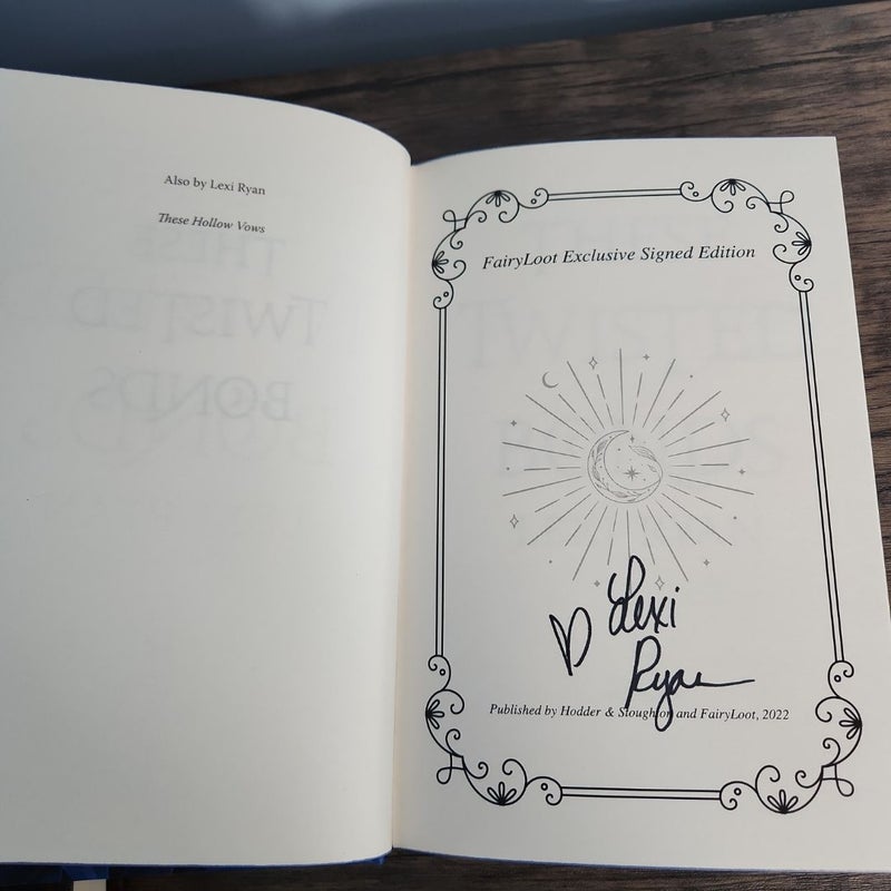 Fairyloot Edition These Hollow Vows and These Twisted Bonds