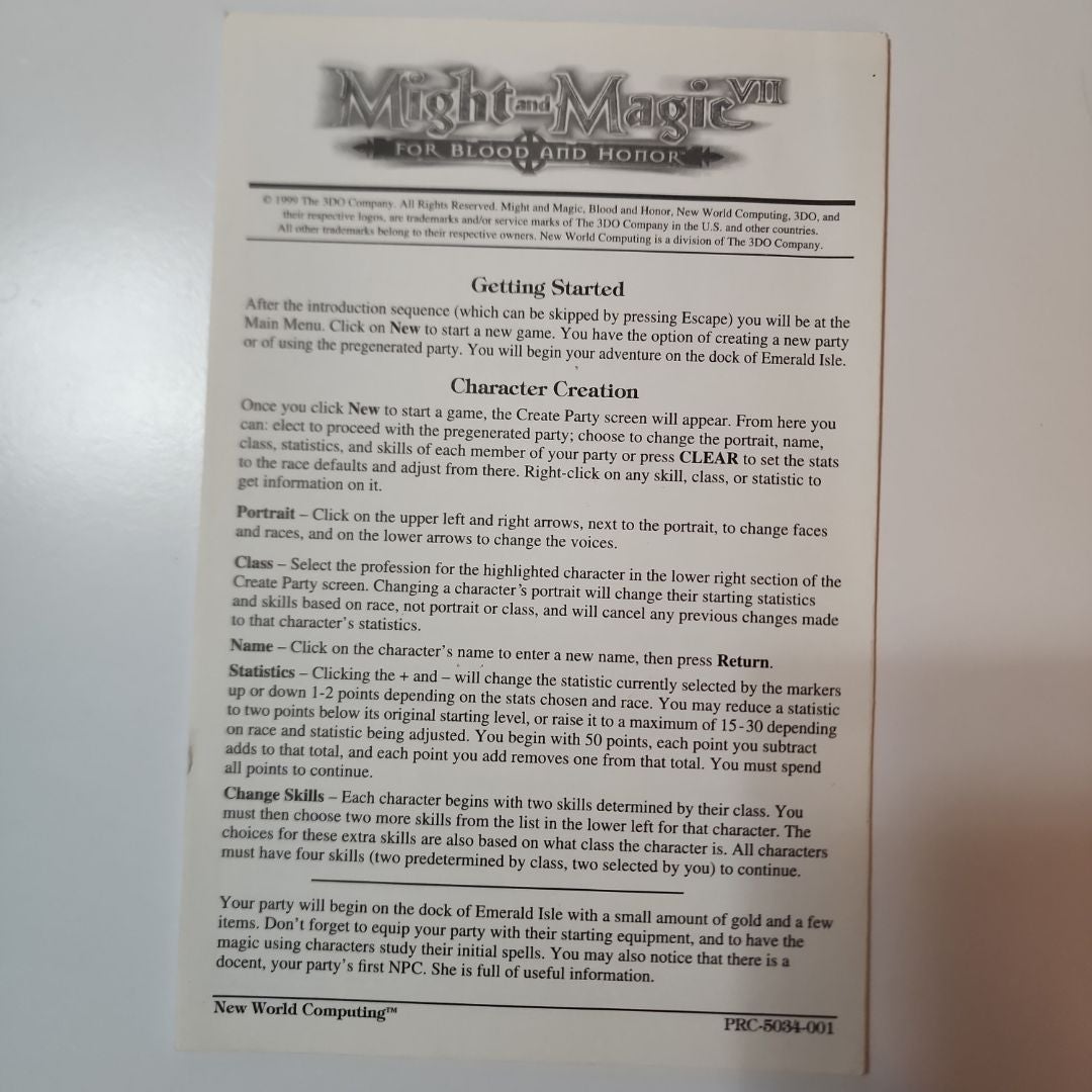 Might and Magic VII pamphlet 