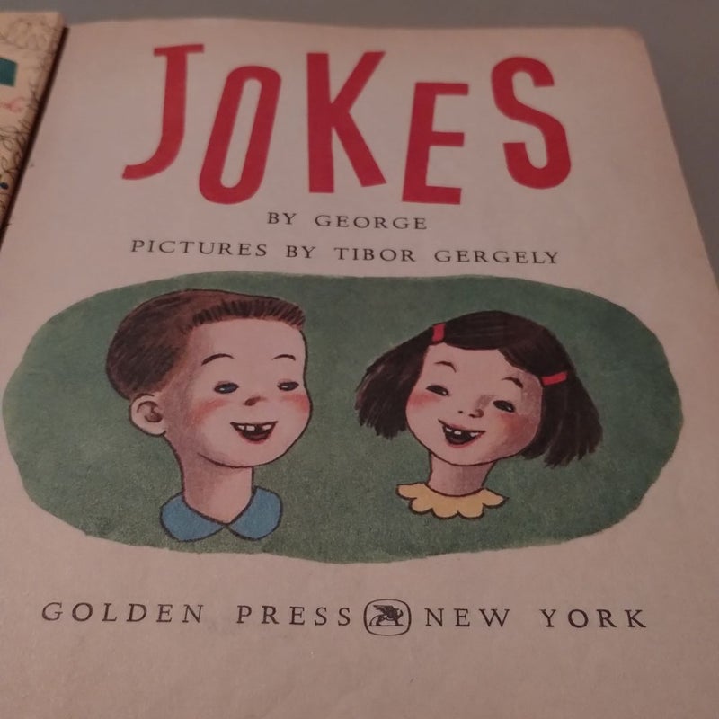 1961 "A" First Edition My Little Golden Book of Jokes