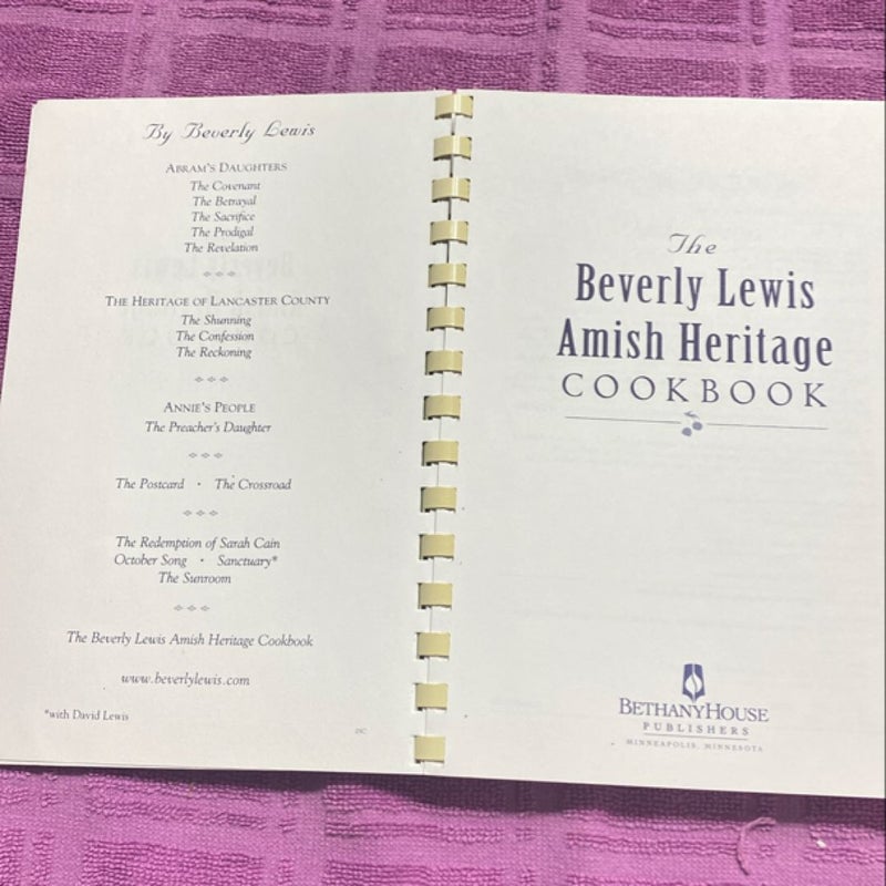 The Beverly Lewis Amish Heritage Cookbook