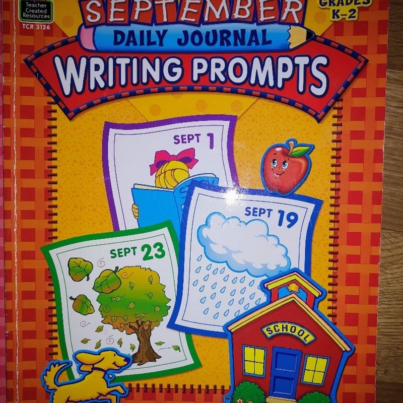 September through May daily journal writing prompts grades kindergarten through 2nd