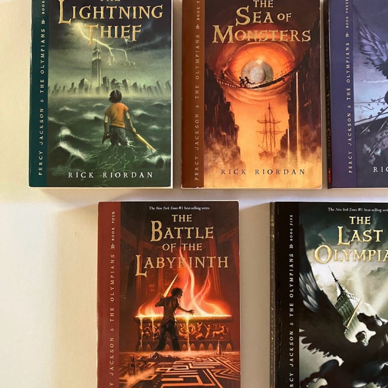 Percy Jackson and the Olympians: The Lightning Thief; The Sea of Monsters; The Titan’s Curse; The Battle of the Labyrinth; The Last Olympian