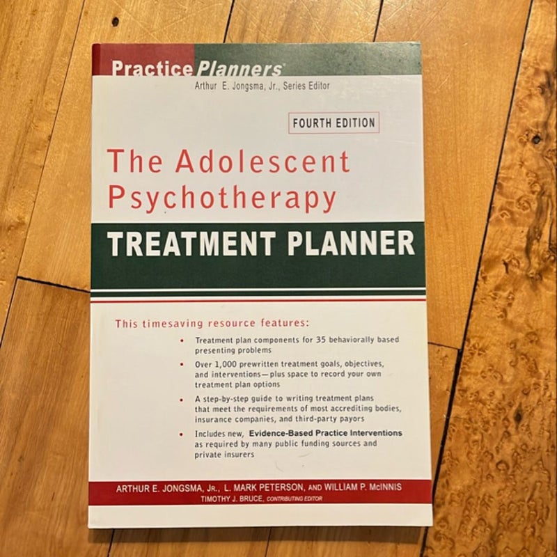 The Adolescent Psychotherapy Treatment Planner