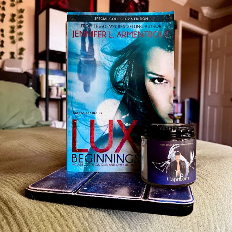 Lux - Beginnings & Daemon Candle(from The Bookish Box)