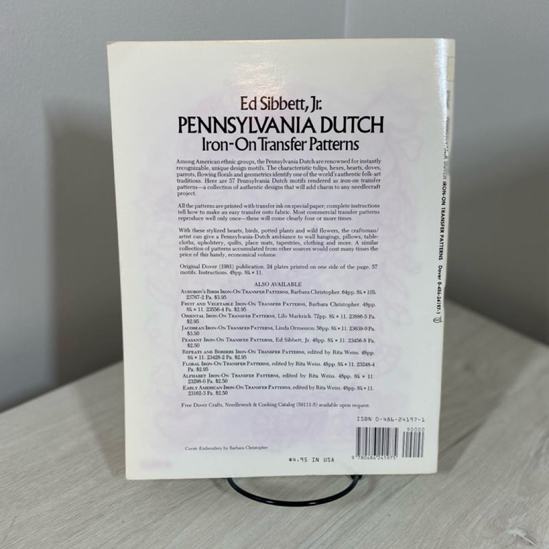 Pennsylvania Dutch Iron-on Transfer Patterns